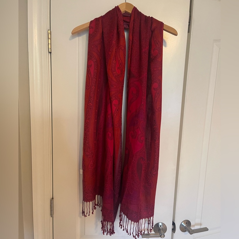 NWOT Paisley Wrap/Scarf with Fringe